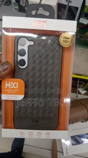 Pebbled Weave Leather Case for Samsung Galaxy S23 Plus