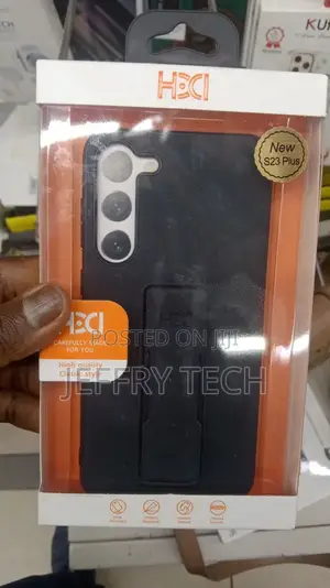 Galaxy S23 Plus Leather Strap Holder Protective Back Case