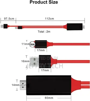 Lightning to HDMI Adapter Cable,1080P Digital AV Sync Audio