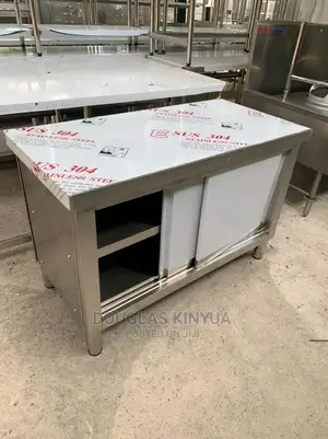 Stainless Steel Working Table Top Cabinet::'