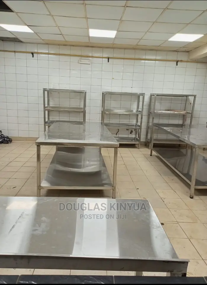 Stainless Working Table: Full Length.