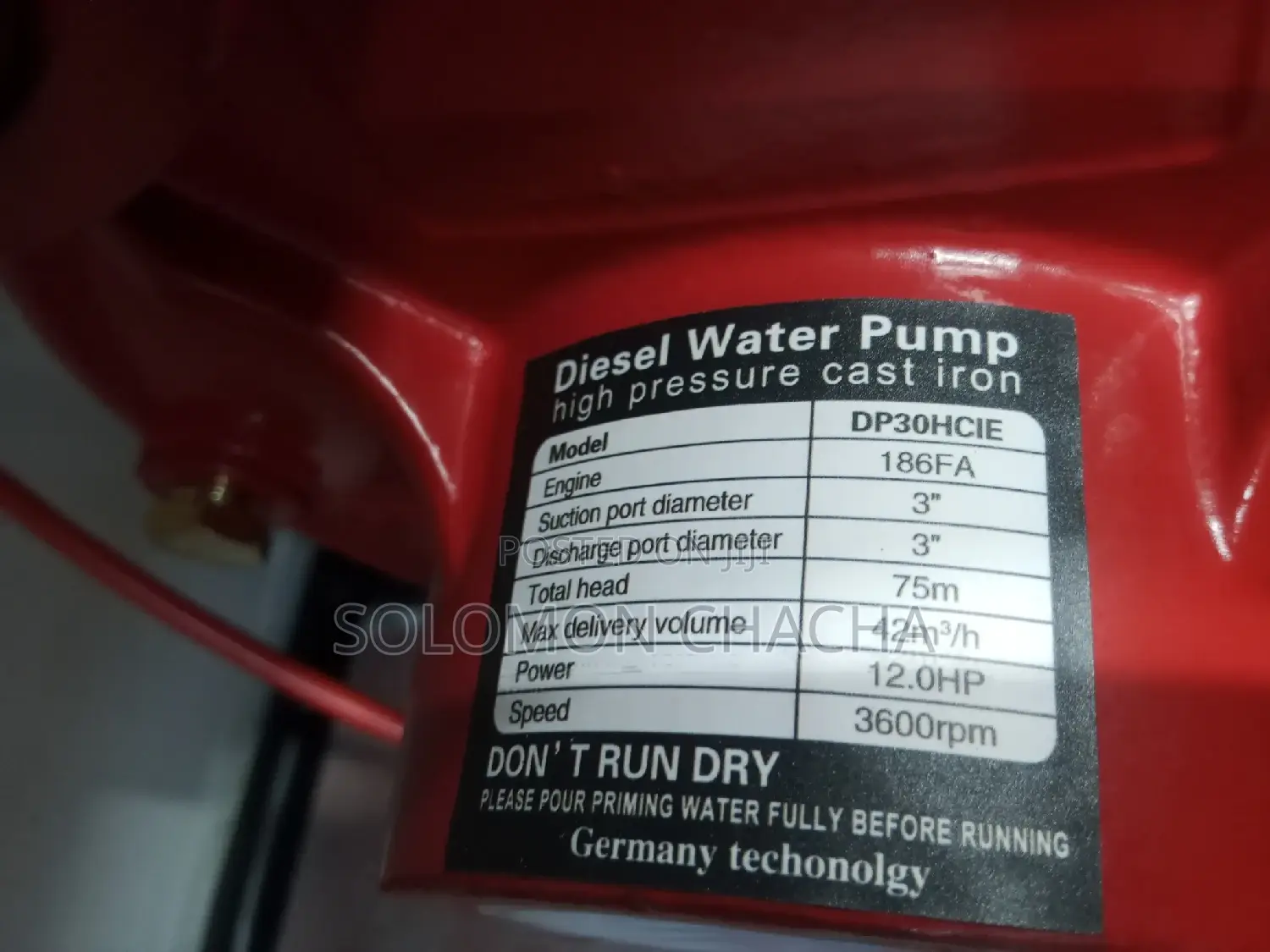 Girasol 12hp 75m Deisel Water Pump