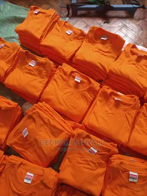 Orange Plain T-Shirts
