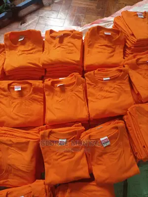 Orange Plain T-Shirts