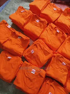 Orange Plain T-Shirts