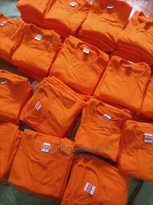 Orange Plain T-Shirts