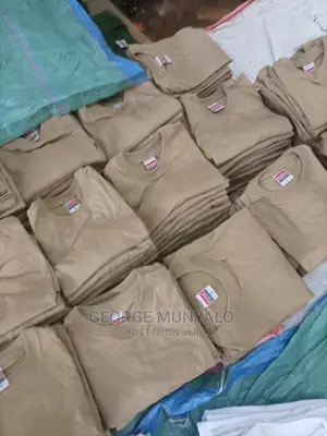 Beige Cotton Plain T-Shirts