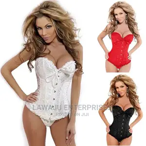 Corset Top With Matching Thong Lingerie Set