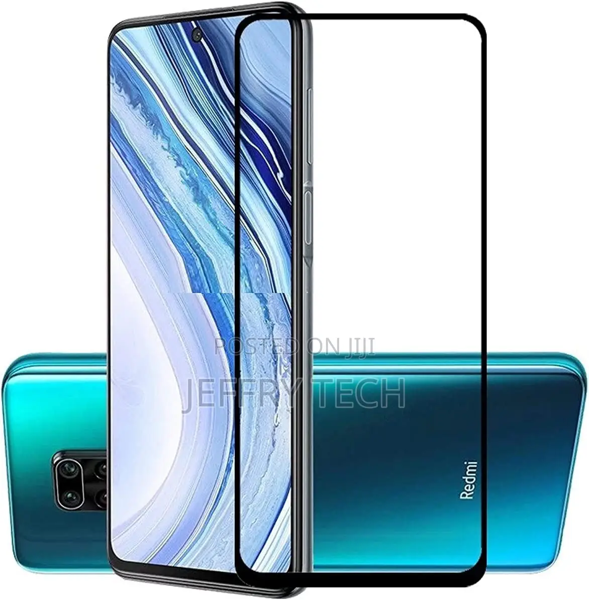 Privacy Glass Screen Protector for Redmi Note 9 Pro - Black