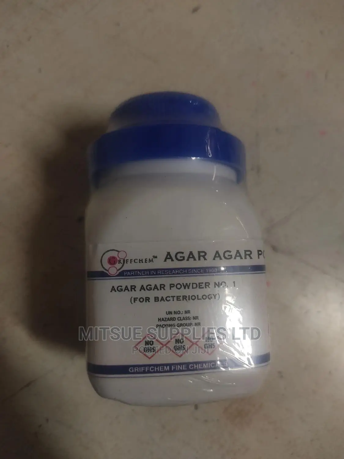 Agar Agar Powder for Bacteriology 100g Griffchem