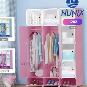 3 Column Nunix Plastic Wardrobe 