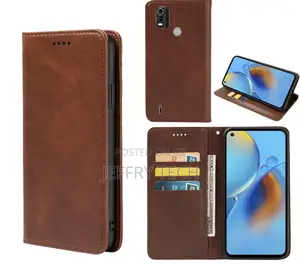 Nokia C21 PU Leather Slim Flip Case Concealed Magnet
