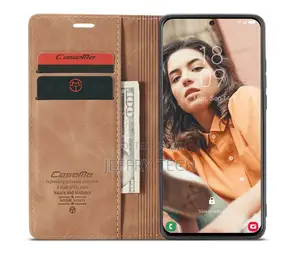 Samsung Galaxy S21 FE Retro Flip Leather Wallet Case Brown