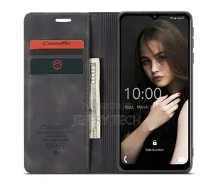 Samsung Galaxy A12 5G Retro Flip Leather Wallet Case Black