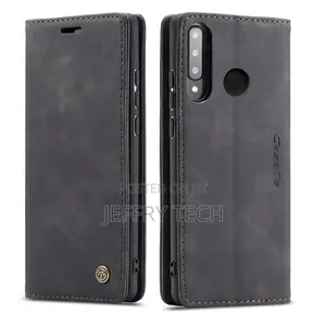 Huawei P30 Lite Retro Flip Leather Wallet Case Black