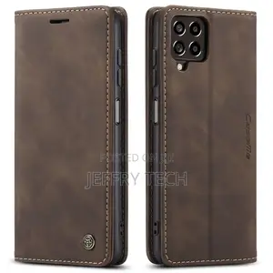 Samsung Galaxy M33 5G Retro Flip Leather Wallet Case Coffee