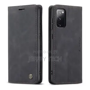 Samsung Galaxy S20 FE Retro Flip Leather Wallet Case Black