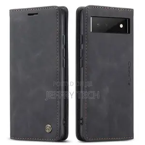 Google Pixel 6 Retro Flip Leather Wallet Case Black
