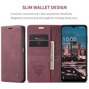 Samsung Galaxy A14 5G Retro Flip Leather Wallet Case Red