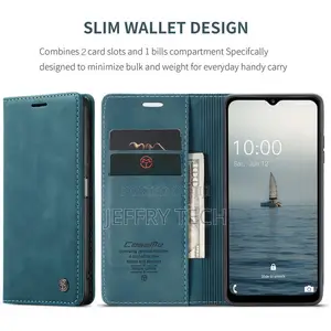 Samsung Galaxy A14 5G Retro Flip Leather Wallet Case Blue