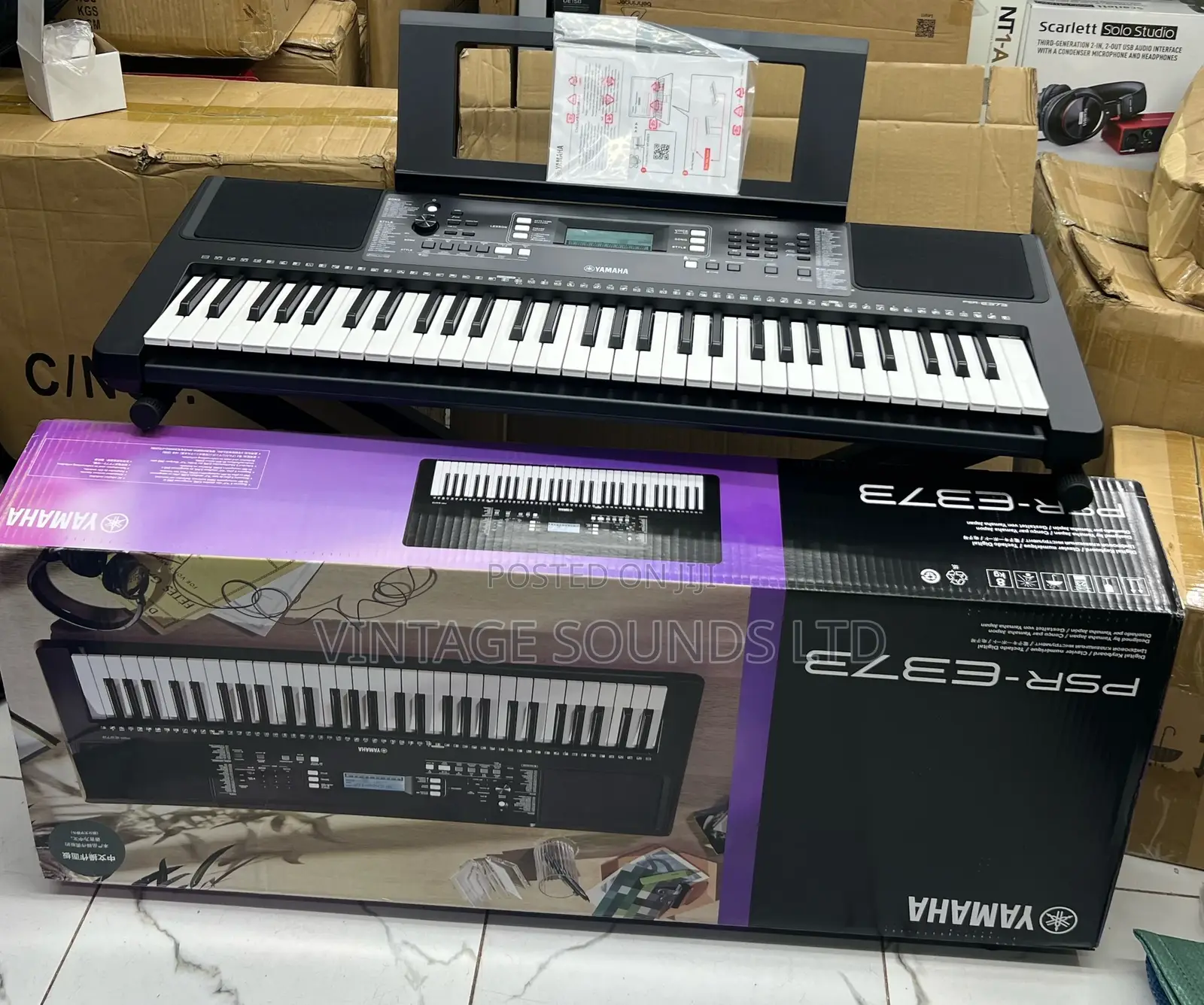 Yamaha PSR-E373 Portable Keyboard With 61 Keys