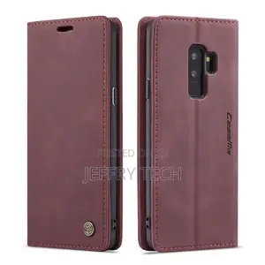 Samsung Galaxy S9 Plus Retro Matte Soft Flip Leather Red