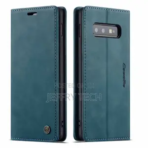 Samsung Galaxy S10e Retro Flip Leather Wallet Case Blue