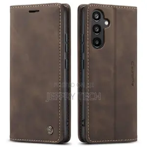 Samsung Galaxy A34 5G Retro Flip Leather Wallet Case Coffee