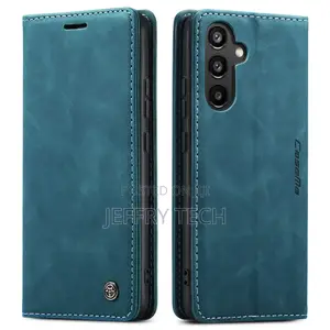 Samsung Galaxy A34 5G Retro Flip Leather Wallet Case Blue