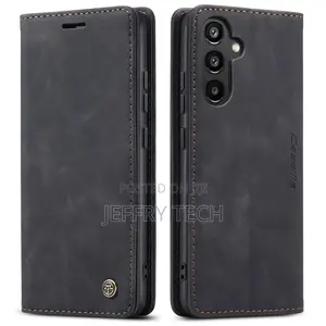 Samsung Galaxy A34 5G Retro Flip Leather Wallet Case Black