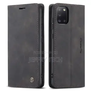 Samsung Galaxy A31 Black Style Matte Texture Soft PU Leat