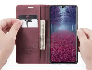 Samsung Galaxy A31 Vintage Red Matte Texture Soft PU Leath