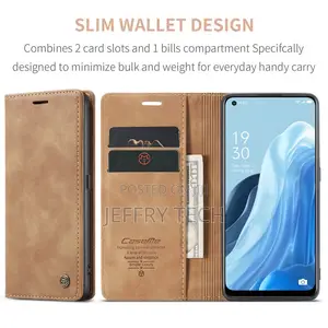 OPPO Reno 8 4G Retro Flip Leather Wallet Case Brown