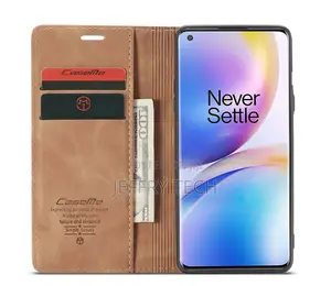 Oneplus 8 Pro Vintage Style Matte Texture Brown Leather Wa