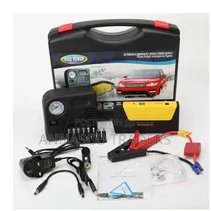 Portable Car Jump Starter Kit With Tire Inflator / Air Compr