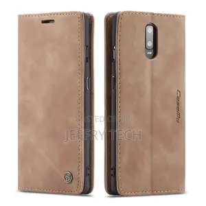Oneplus 7 Leather Wallet Flip Case Brown