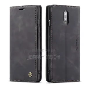 Flip Oneplus 7 Leather Wallet Case Black