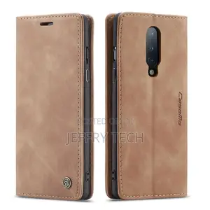 Oneplus 8 Vintage Style Matte Texture Soft PU Leather Brown