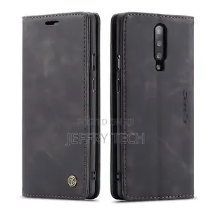 Oneplus 7 Pro Leather Wallet Case Black Flip