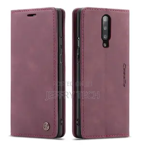 Oneplus 7 Pro Flip Leather Wallet Case Red
