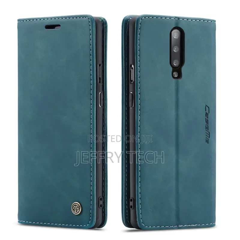 Oneplus 7 Pro Leather Wallet Case Blue