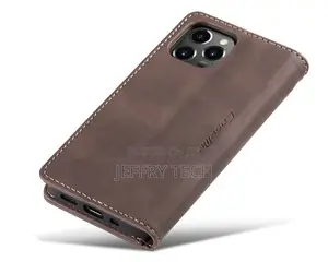 iPhone 14 Pro Retro Flip Leather Wallet Case Coffee