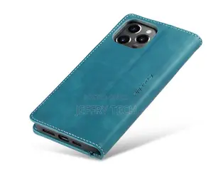 iPhone 14 Pro Retro Flip Leather Wallet Case Blue