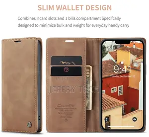 iPhone 14 Plus Retro Flip Leather Wallet Case Brown