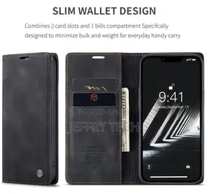 iPhone 14 Plus Retro Flip Leather Wallet Case Black
