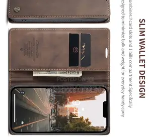 iPhone 14 Retro Flip Leather Wallet Case Coffee