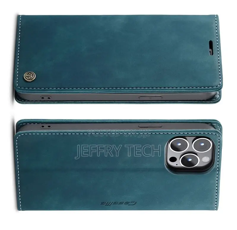iPhone 13 Pro Max Retro Flip Leather Wallet Case Blue