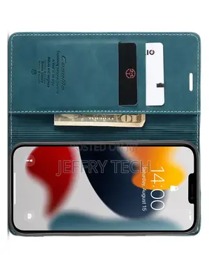 iPhone 13 Retro Flip Leather Wallet Case Blue