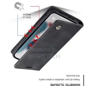 iPhone 13 Retro Flip Leather Wallet Case Black