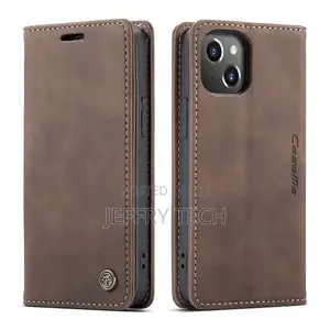 iPhone 13 Mini Retro Flip Leather Wallet Case Coffee